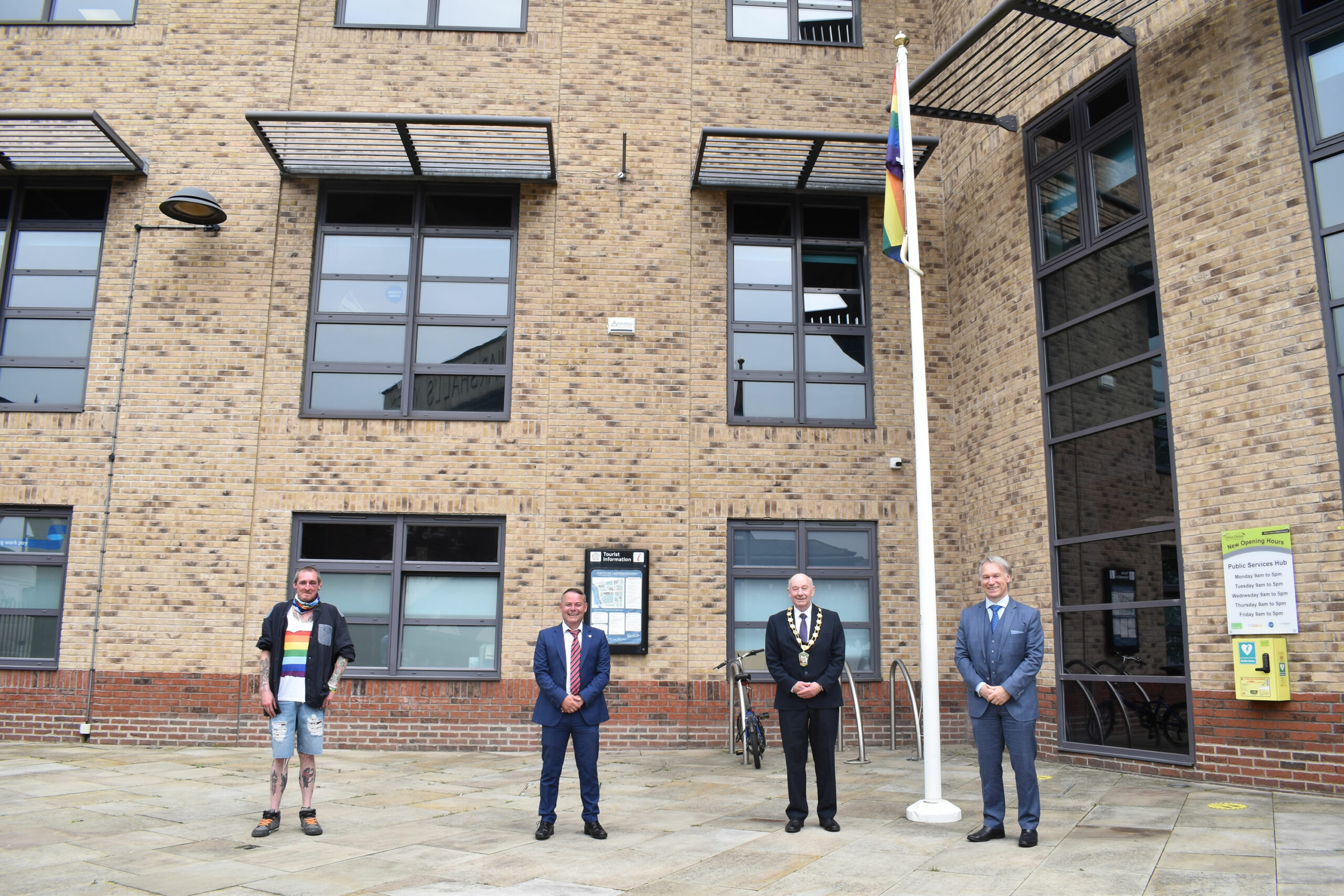 Rainbow flag raised at Guildhall